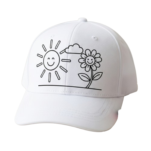 Sun & Flower Friends Coloring Cap