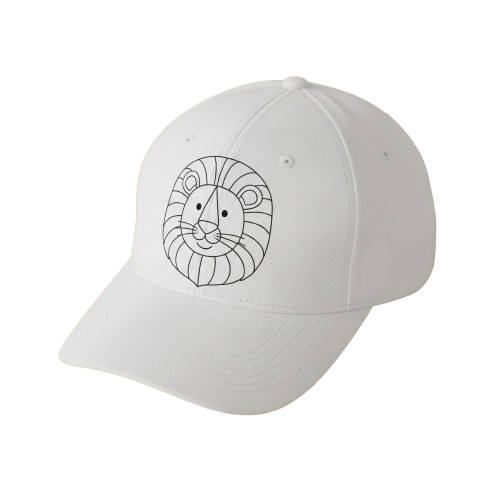 Simple Lion Face Coloring Cap