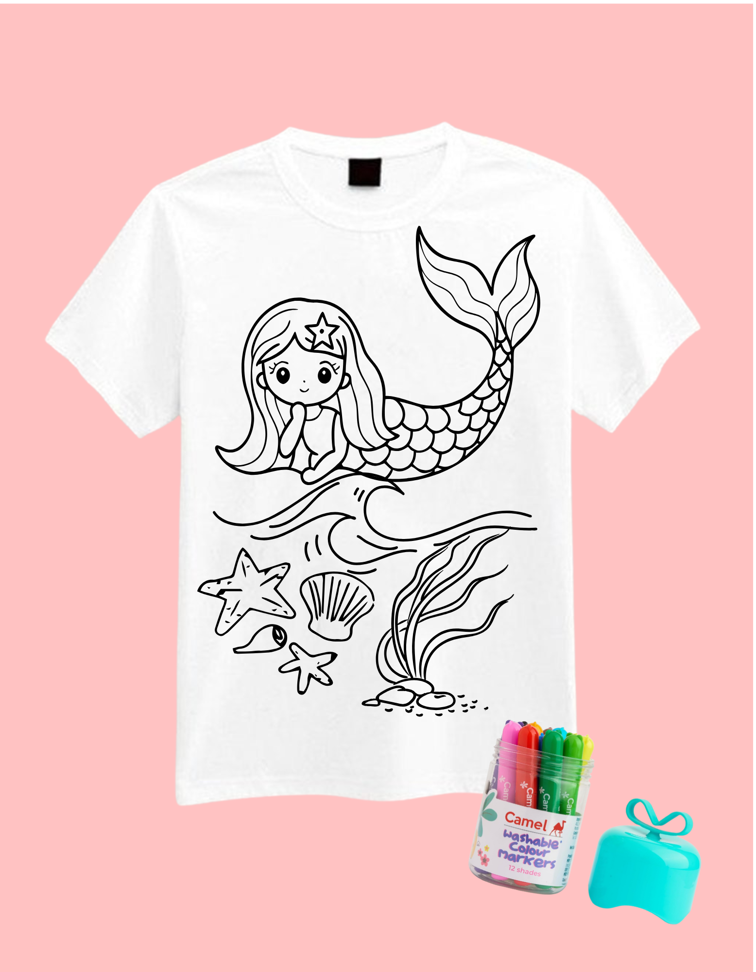 Mermaid Coloring T-Shirt