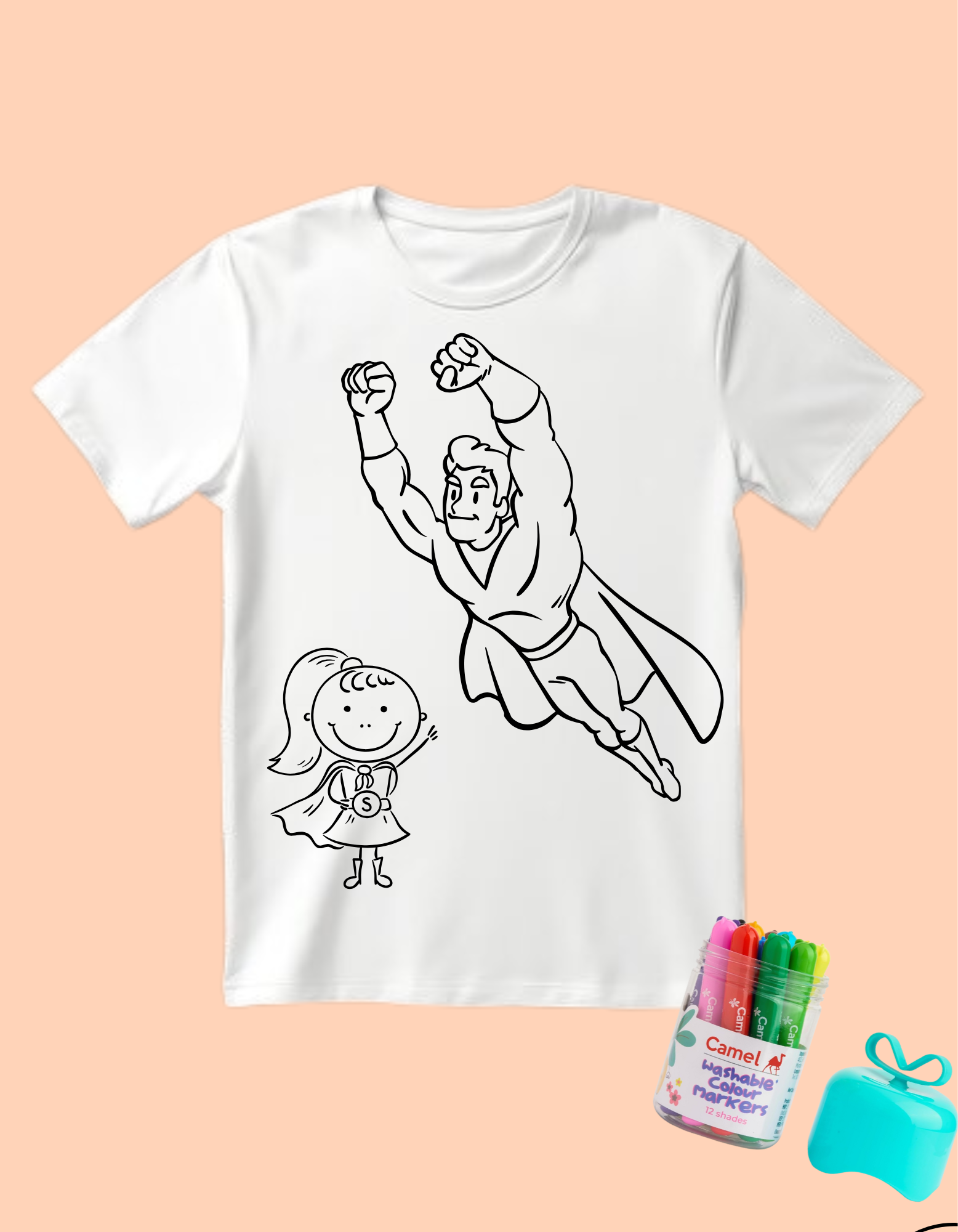 Superhero Coloring T-Shirt