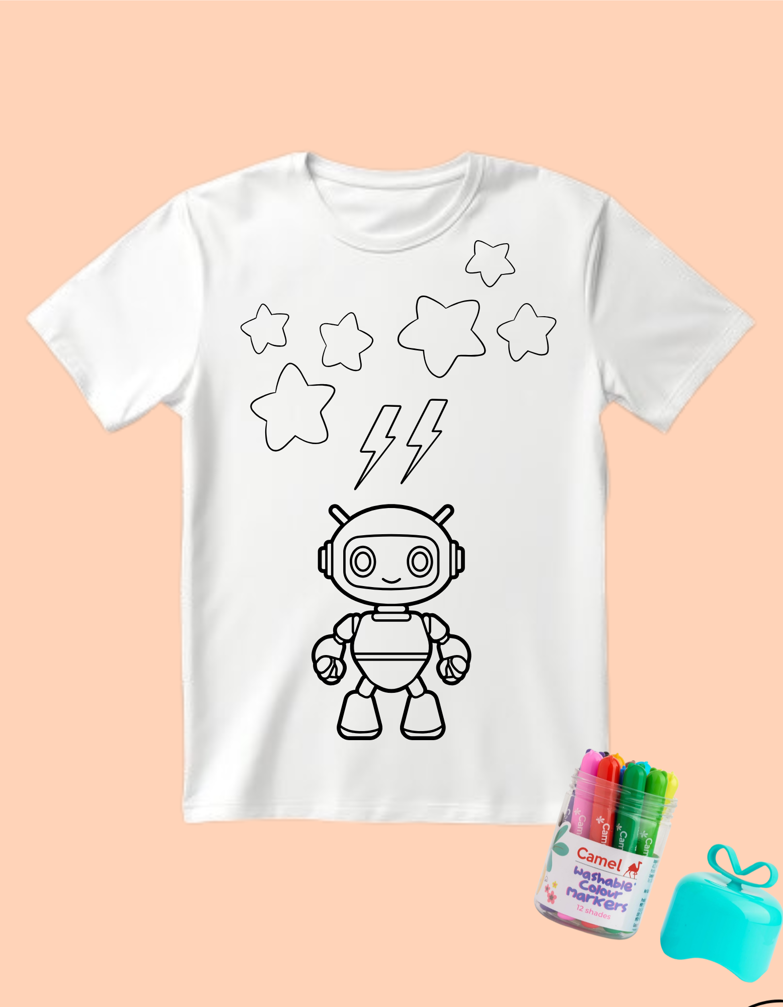 Robot Coloring T-Shirt